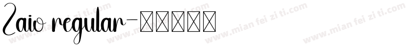 Zaio regular字体转换